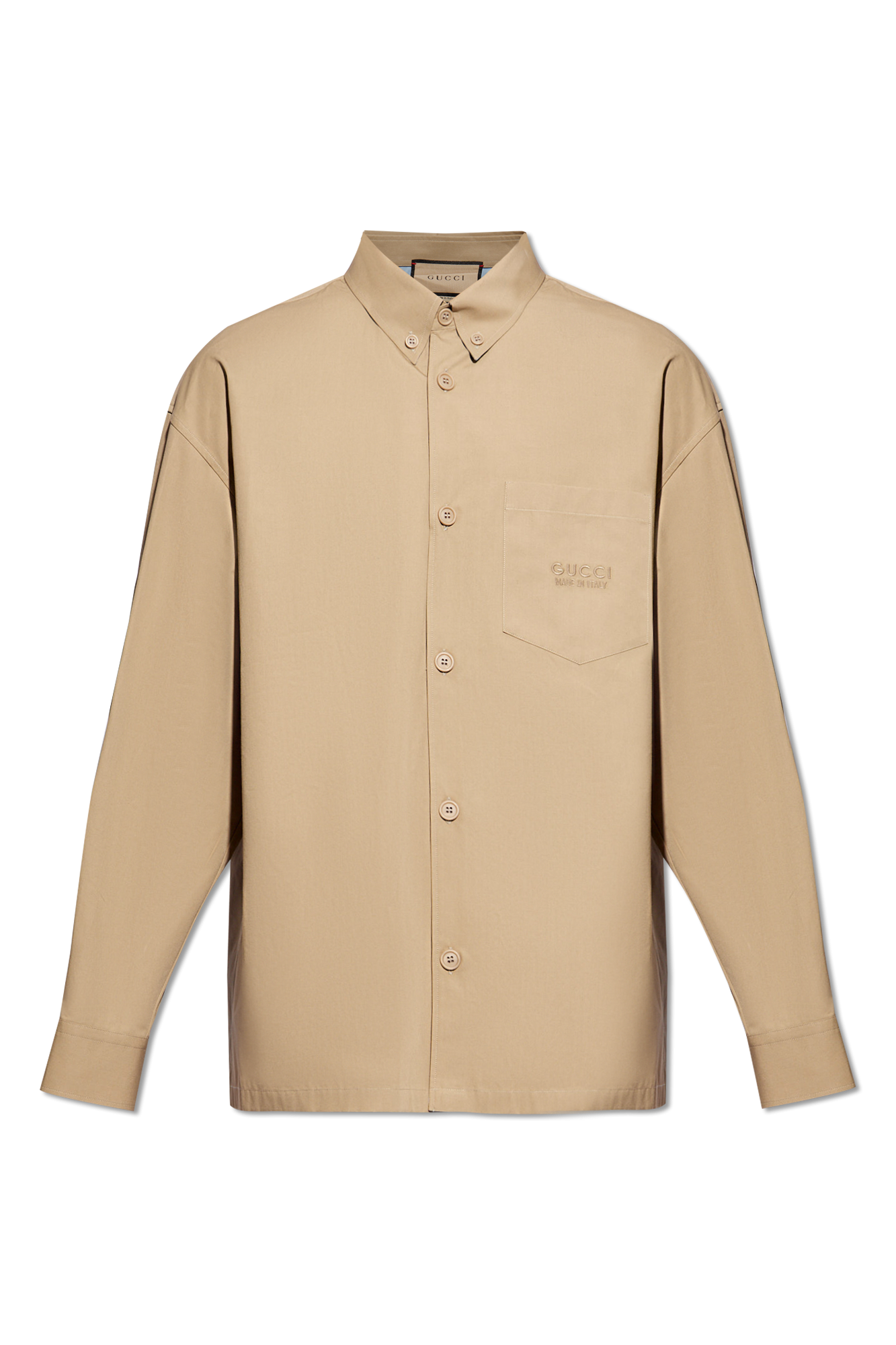 Beige Cotton shirt with pocket Gucci Vitkac Germany